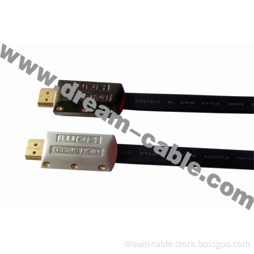 Zinc Alloy Shell Flat HDMI Cable Assembly